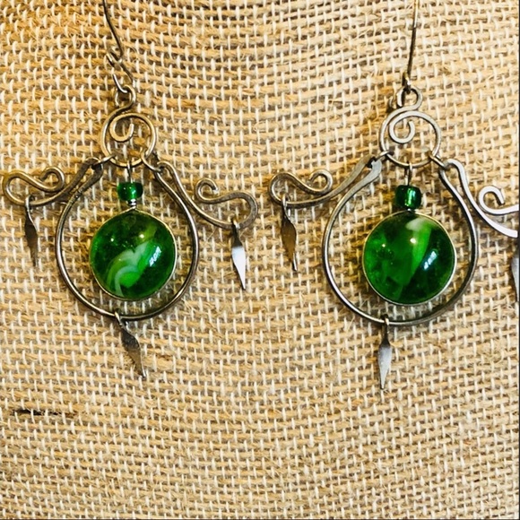 🎉HP PICK🎉✨BOHO ALPACA SILVER & STONE EARRINGS ✨ - Picture 3 of 5